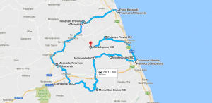Itinerario in camper - da Porto Recanati a Montelupone ( 101 Km)